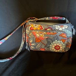 New gray with multi colors Vera Bradley Cross bag with matching wallet